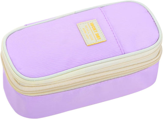 Pencil Case Aesthetic Pencil Bag with Zipper Pencil Pouch Big for Girls Kids Teens Adults Stationery Pencil Case Organizer for School Purple