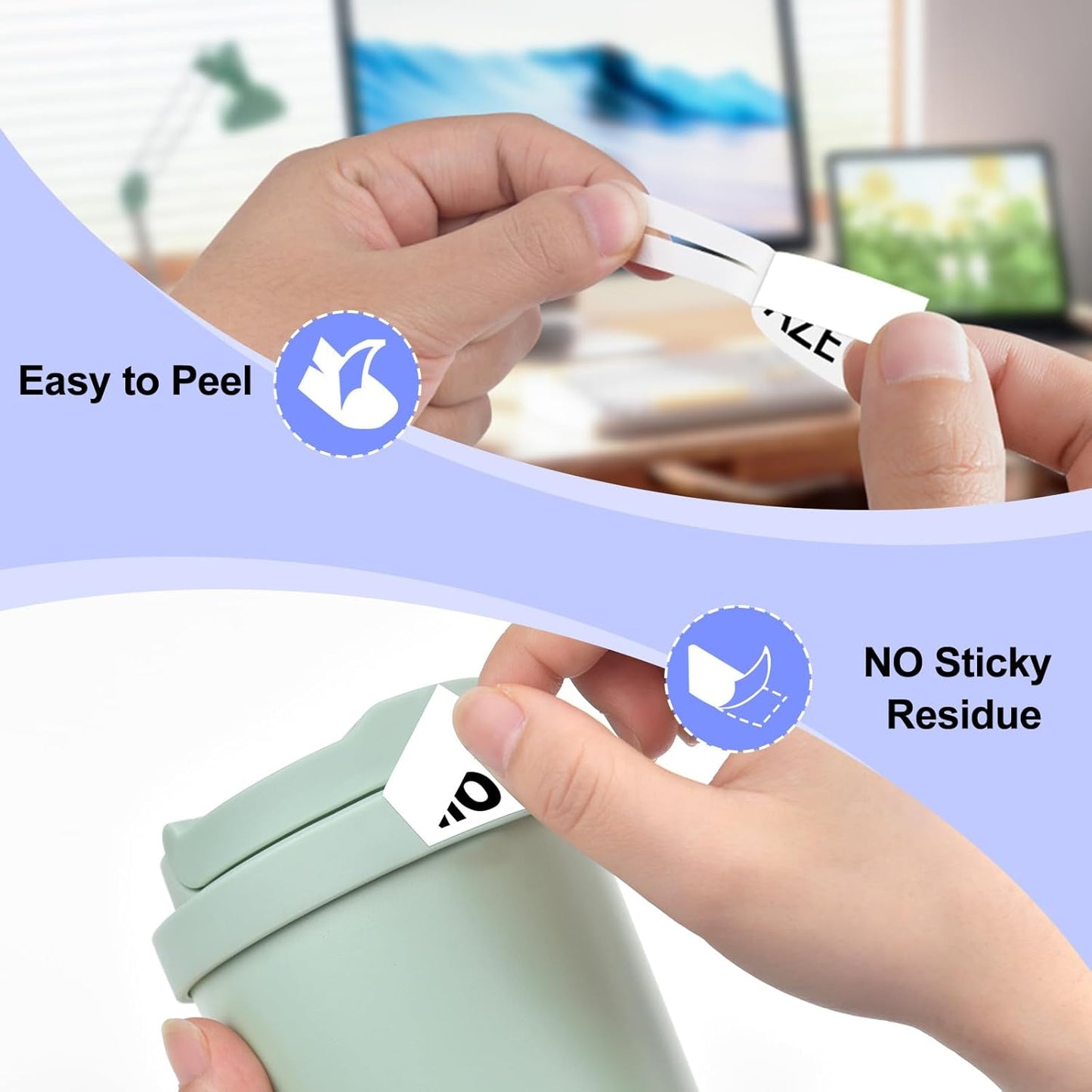 2 Pack Compatible for Ptouch Label Maker Tape 9mm 0.35 Laminated White TZe TZe TZ Tape TZe-221 TZe221 TZ221 for PT-1290SBVP PT-1300 PT-1500PC PT-1600 PT-1700 PT-1750 PT-1750SC