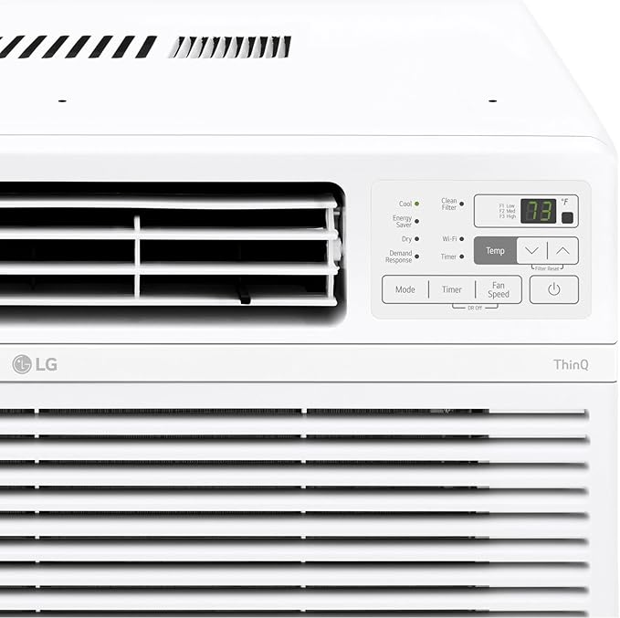 LG 14000 BTU Window Air Conditioners [2023 New] Remote Control WiFi Enabled App Ultra-Quite Washable Filter Cools 800Sq.Ft for Large Room AC Unit air conditioner Easy Install White LW1521ERSM1