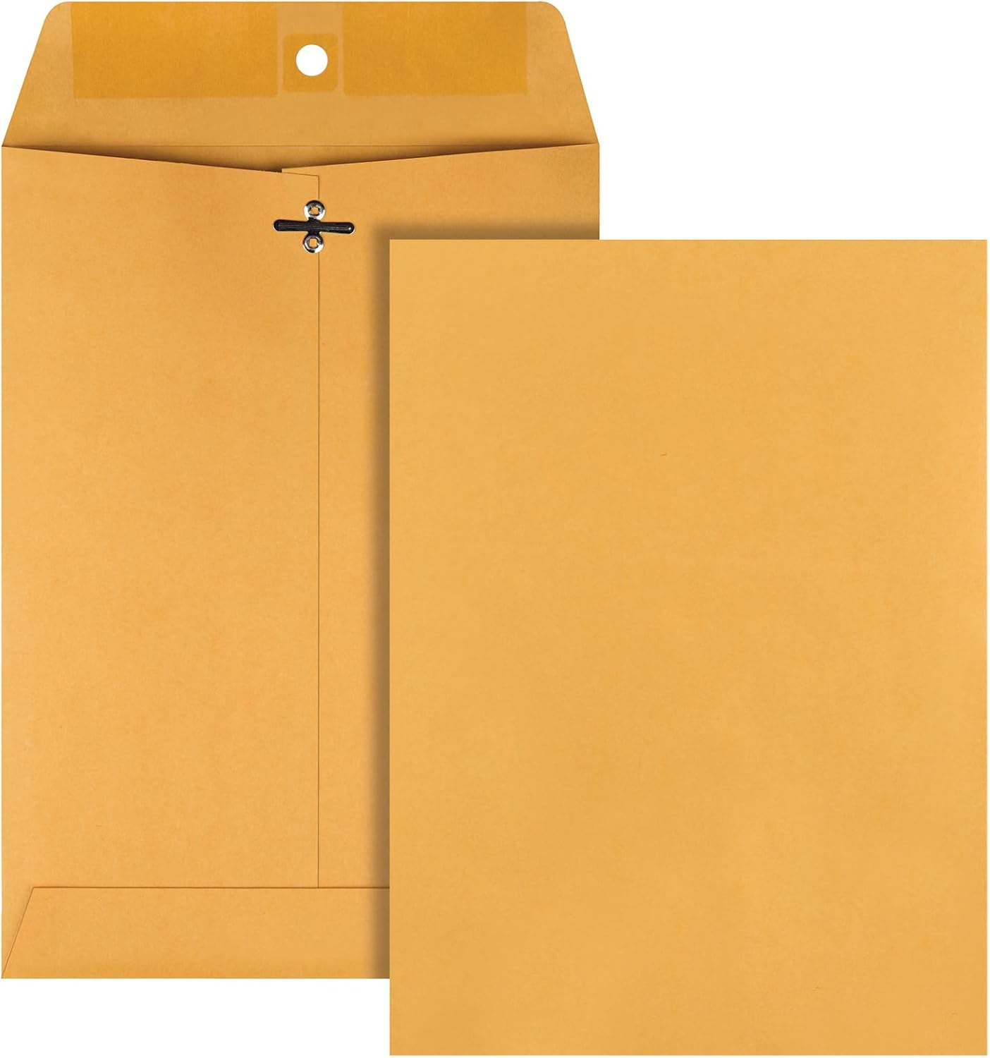 Quality Park 7 x 10 Clasp Envelopes, Clasp and Gummed Closures for Storing or Mailing, 28 lb Kraft Paper, 100 per Box (QUA37868)