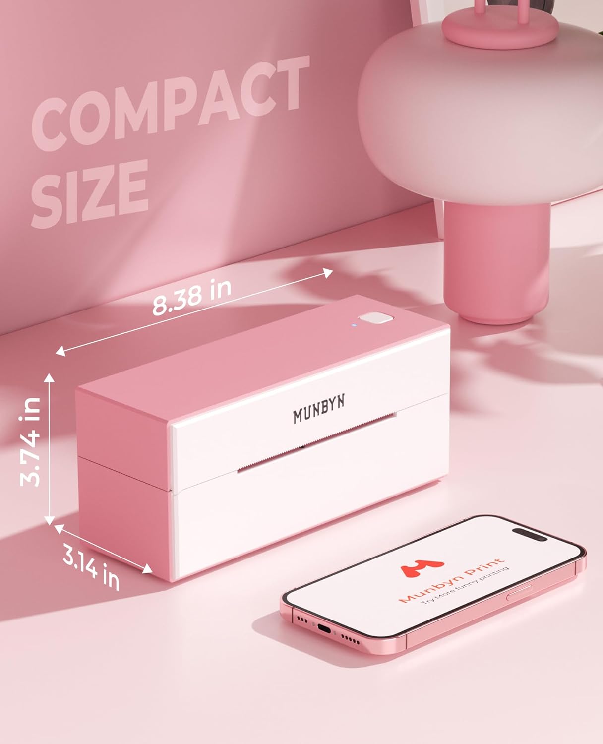 MUNBYN Bluetooth Thermal Label Printer, 4x6 Shipping Label Printer for Shipping Packages, Compatible with iOS, Android, PC, Mac, Chrome OS, Etsy, Ebay, Shopify, Amazon, USPS and More