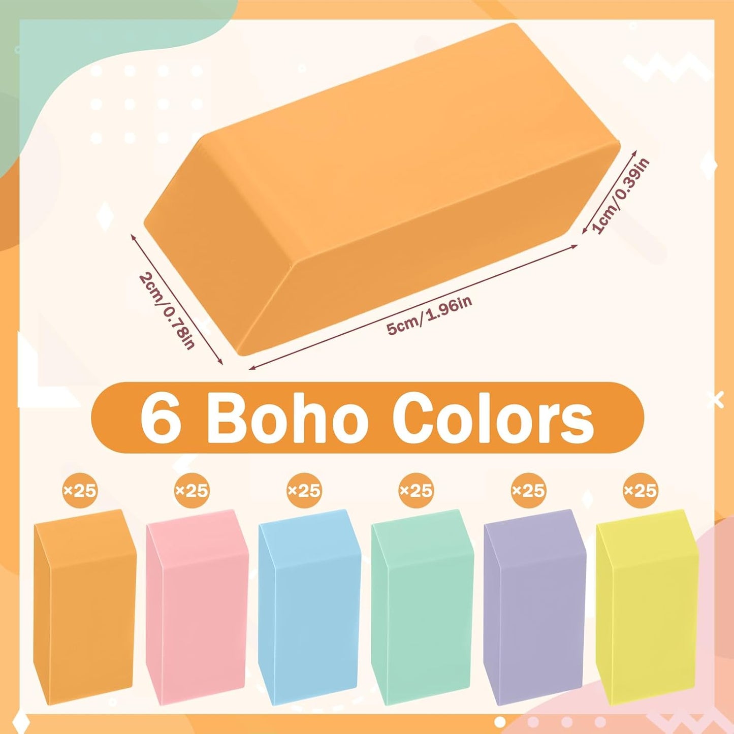 150 Pcs Pastel Classroom Decor Erasers Bulk Colorful Pencils Erasers for Students Artists Drawing Writing for School College Classroom Home Office Supplies