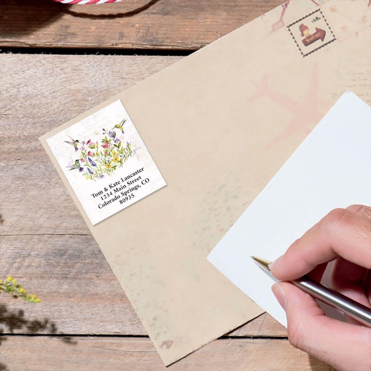 Colorful Images Two Hummingbirds Return Address Mailing Labels, Personalize with Name & Addresses, Set of 144 Self Adhesive, Easy Peel Flat Label Sheets, 1 ½” x 1 ¾”, 3 Designs