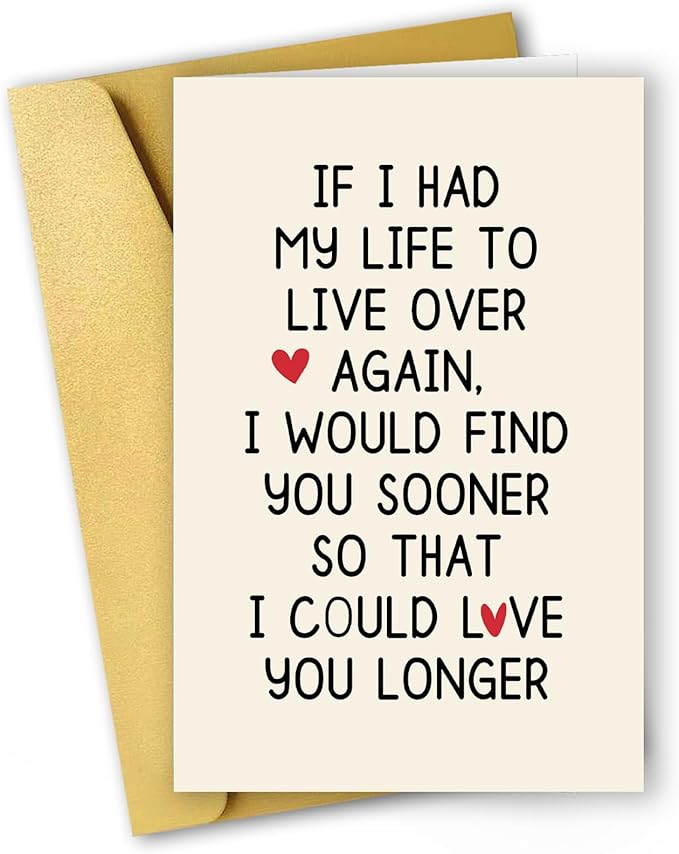 Romantic Valentines day or Birthday Card for Men Women Boyfriend Girlfriend, Funny Anniversary Card for Husband Wife
