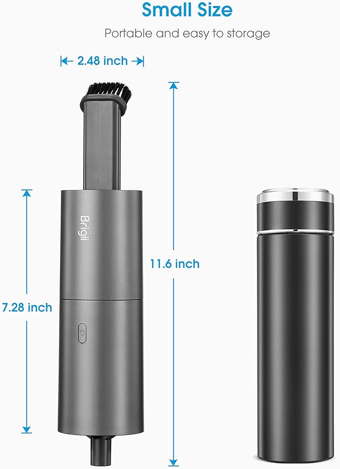 Brigii Mini Vacuum Cleaner,Small Handheld Vacuum Cordless USB Rechargeable,Dust Buster and Blower 2 in 1, Easy to Clean Desktop, Keyboard, Drawer, Car Interior and Other Crevices, Small Spaces-Y120