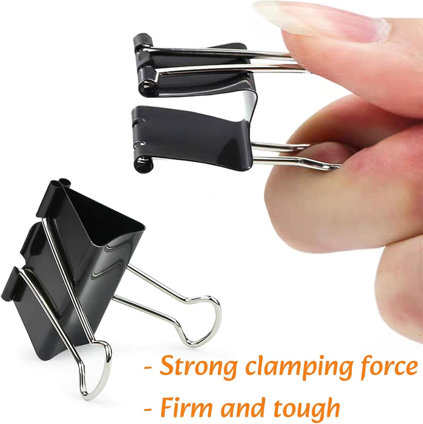 Extra Large Binder Clips 2 Inch (60 Pack), Heavy Duty Big Binder Clips Big Paper Clamps for Office and Home Supplies, Black