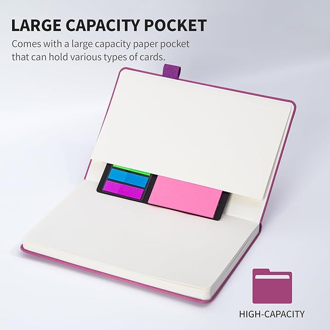 KaiRuiYing 3 Pack Lined Journal Notebooks for Work, 160 Pages, 5.5"x8.6", Hardcover, Colorful A5 Medium College Ruled, Journaling Notebooks for Notes-Taking, Fits for Office School Home