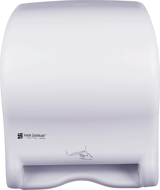 San Jamar T8400WH Smart Essence Classic Hands Free Paper Towel Dispenser, White