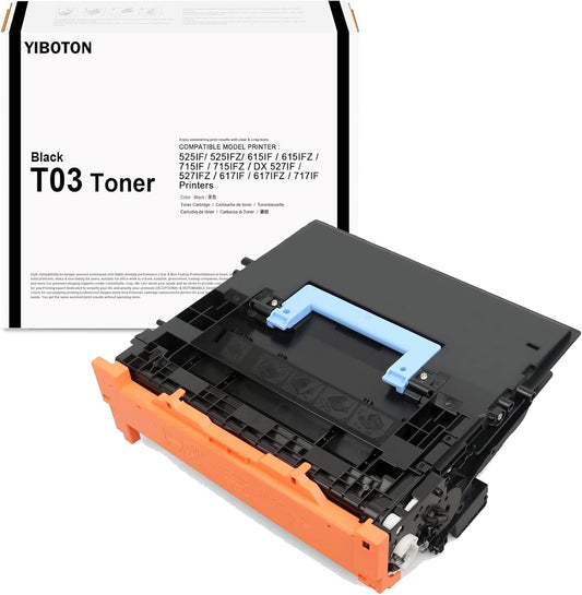 T03 Black Toner Cartridge 2725C001AA (with Chip) Compatible for Canon ImageRunner Advance 525iF 525iFZ 615iF 615iFZ 715iF 715iFZ DX527iF 527iFZ 617iF 617iFZ 717iF DX529iF 529iFZ 619iF 619IFZ Printer