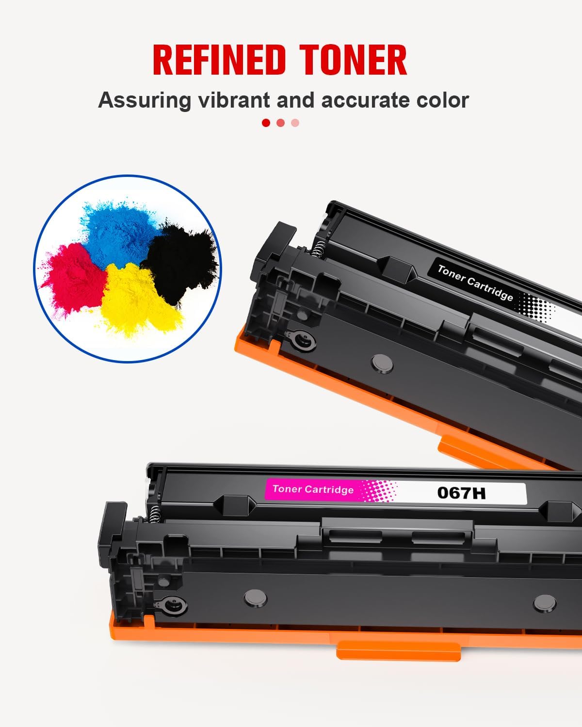 067H 067 Toner Cartridge Set 4 Pack High Yield Compatible for Canon 067H 067 Replacement for Canon imageCLASS LBP633Cdw LBP632Cdw MF653Cdw MF654Cdw MF656Cdw Printer | CRG-067H CRG067H (B/C/M/Y,4 Pack)