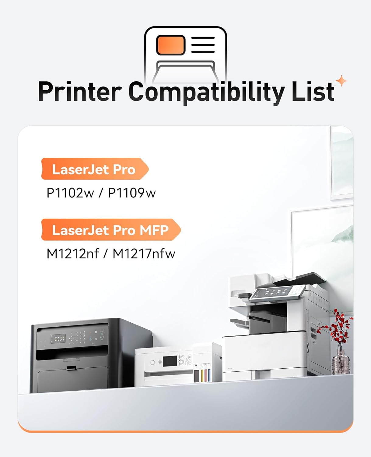 85A Black Toner Cartridge 2-Pack Replacement for HP 85A CE285A Compatible with HP LaserJet Pro MFP M1212nf M1217nfw P1102w P1109w P1102 P1109 M1212 M1217 LBP6000 MF3010 P1005 P1006 P1007 P1008 Printer