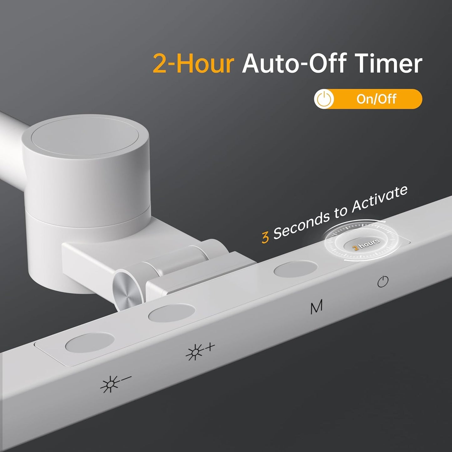 deeloop 2-Arms Swing Long LED Desk Lamp with Clamp, CRI 95+ Eye-Caring Light, USB Charging Output, 2-Hour Timer, Dimmable Desk Light with Memory, Architect Desk Lamps for Home Office Reading &Monitor