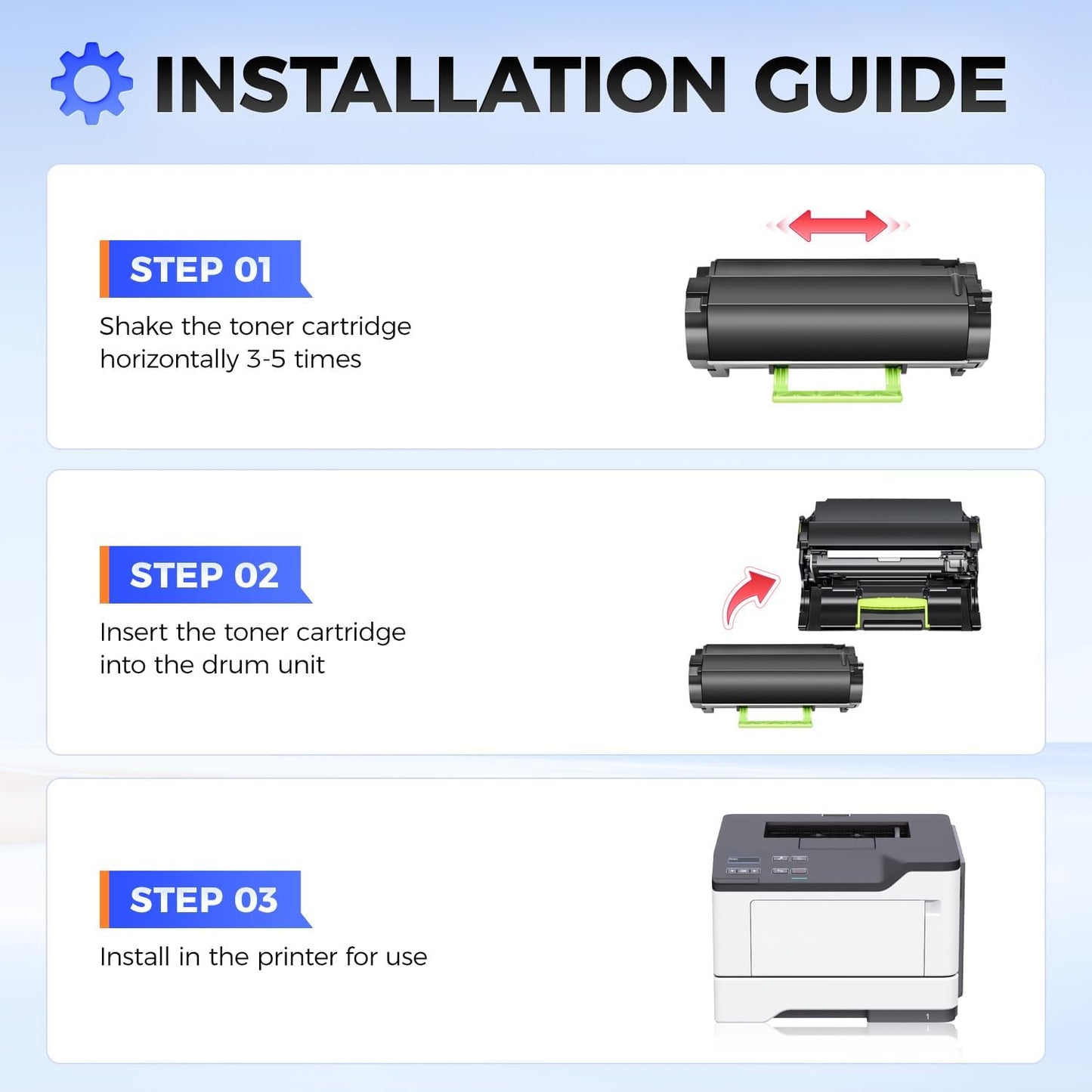 56F0Z00 Imaging Unit Replacement Compatible with Lexmark 56F0Z00 Drum Unit MS321 MS421 MS521 MX521 MX522 MS621 MX622 MS622 MX321 MX421 B2338 B2442 B2546 B2650 MB2338 MB2442 MB2546 MB2650 Laser Printer