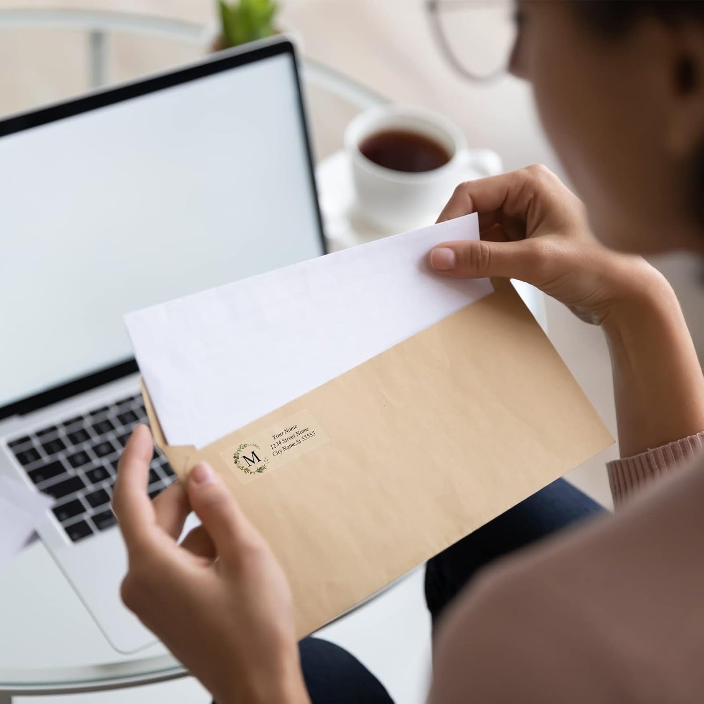 Custom Address Labels - Personalized Address Labels with Strong Adhesion, Can Be Used for Cardboard, Paper, Plastic, Glass, Metal (2.6x1 Inch, Set of 280)