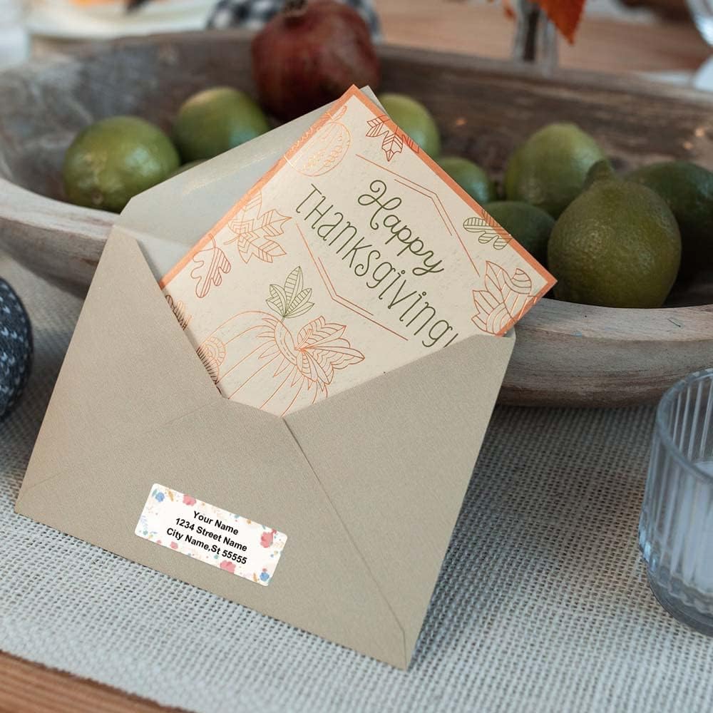 Personalized Address Labels - Custom Address Labels, Colorful Patterns, Set of 100, Matte Silver (2.6x1 Inch)