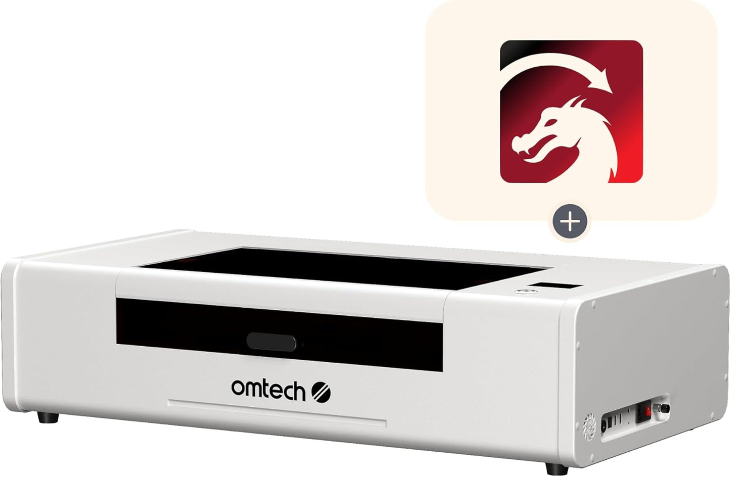 OMTech 55W Polar Lite, Desktop CO2 Laser Engraver and Cutter, 20"x12" Compact Laser Engraving Machine with Built-in Exhaust Fans & 0.5gal Water Tank, Laser Cutting Machine for Wood Acrylic Glass More
