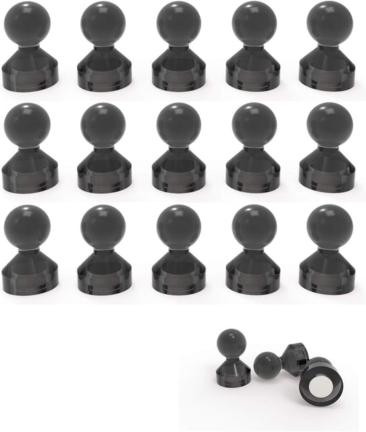 Ant Mag Magnetic Push Pins Strong Push Pin Magnets for Fridge Whiteboards Calendars Maps in School & Office Pack of 18 Black