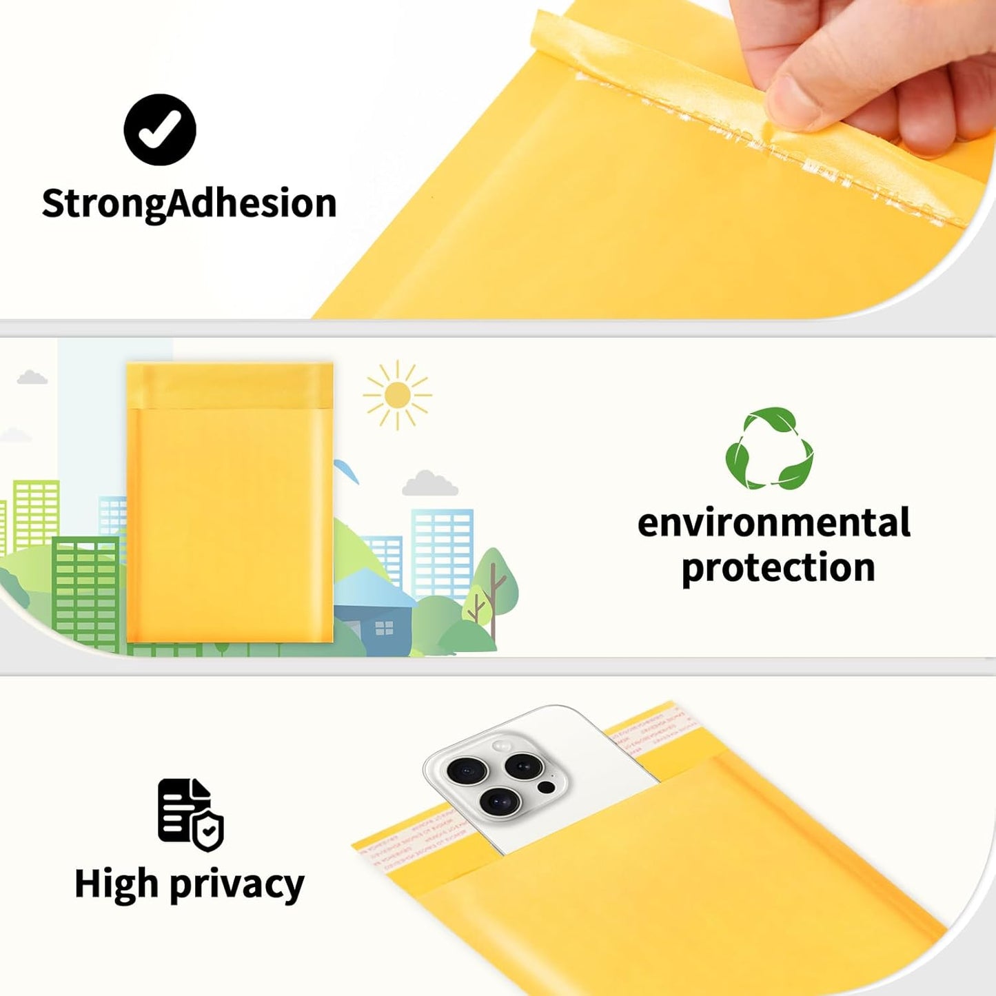 105Pack Yellow 6x10inch Kraft Bubble Mailers Small Business Mailing Packages Self-Sealing Paper Envelopes, Mailer Shipping Padded Envelopes with Strong Adhesion for Jewelry Makeup Supplies