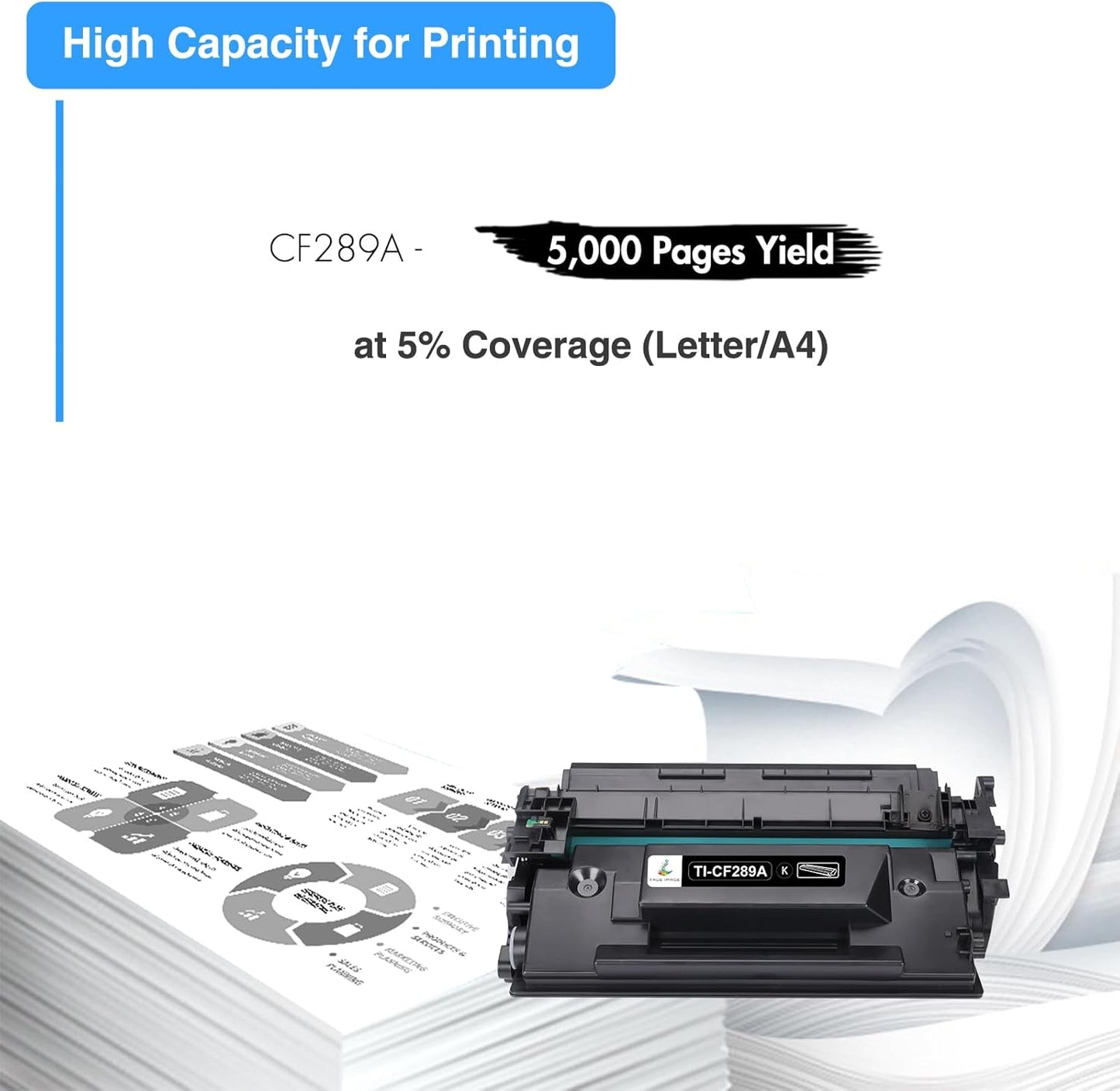 CF289A Black Toner Cartridge Compatible Replacement for HP 89A Black Toner Cartridge CF289A 89X CF289X for Enterprise M507 M507n M507dn M507x MFP M528dn M528f M528c M528z M528 Series Printer (4-Pack)