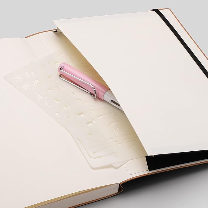 AHGXG Bullet Dotted Journal 2 Pack - B5 Large Journal Dot Grid Notebook (7.6'' X 10'') with Thick 120gsm Dot Paper, Soft Leather Cover, Total 384 Pages, Inner Pocket - BlackBrown