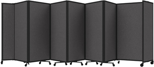 Versare Room Divider 360 Portable Wall Partition | Folding Panels | Large Freestanding Divider | Locking Wheels | Temporary Room Separator