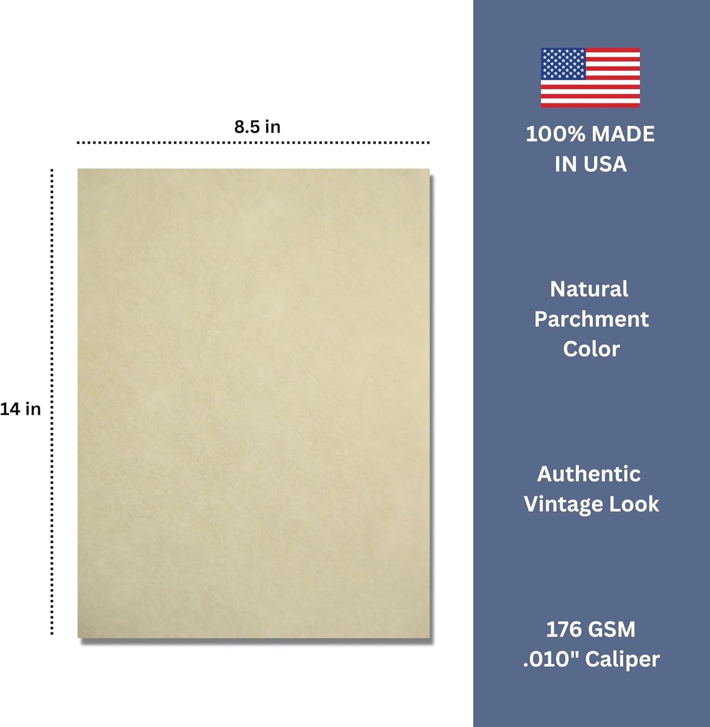 150 Natural Parchment 65lb Cover Paper Sheets 8.5X14 Inches Cardstock Weight Colored Sheets 8.5" X 14" (8.5X14 Inches) Legal|Menu Size - Printable Old Parchment Semblance