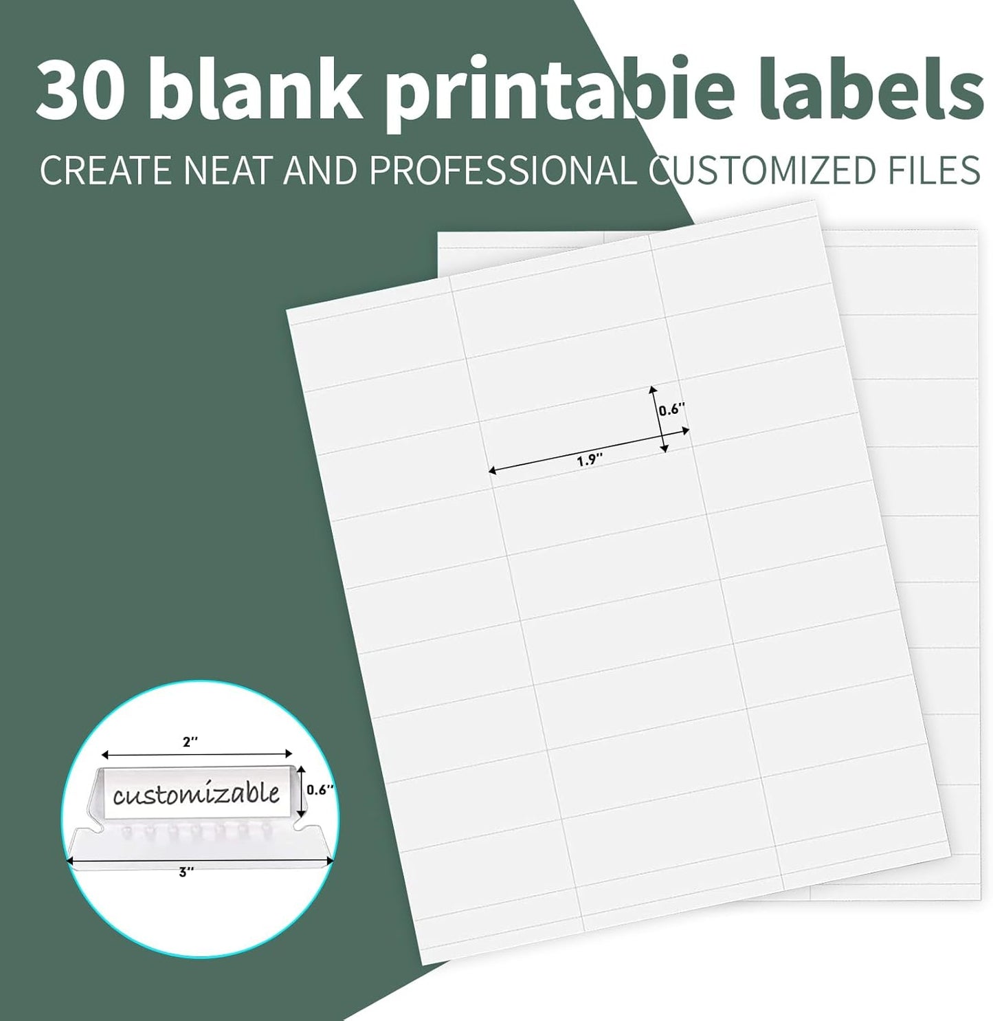 HERKKA Extra Capacity Hanging File Folders, 30 Pack Reinforced Hang Folders with Heavy Duty 1 Inch Expansion, Designed for Bulky Files, Medical Charts, Letter Size, Green