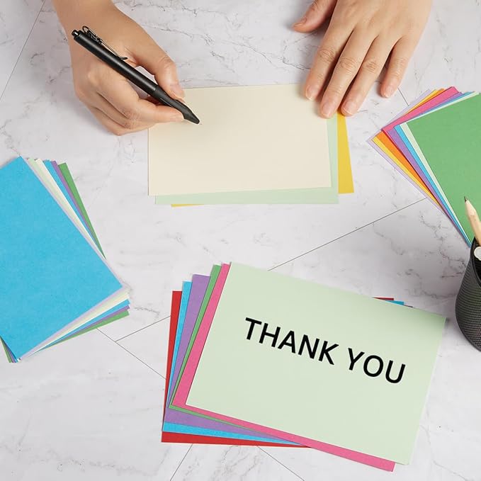 50 Sheets Blank Cardstock Paper 250 GSM Thick Heavy Cards Stock for DIY Art Projects, Card Making, Postcards, Greeting Cards, Birthday Party, Wedding Invitation (Multicolor, 4x6 inches)