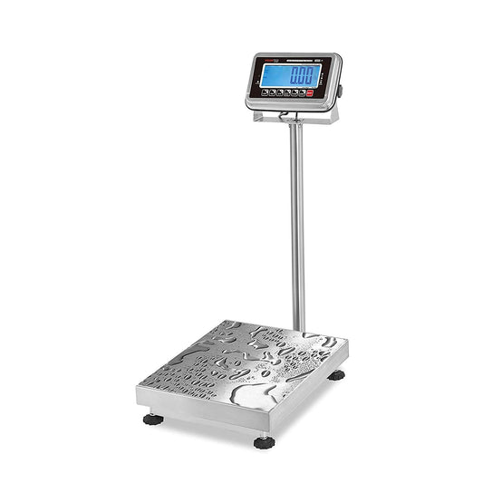 VisionTechShop TBWS-200 Washdown Stainless Steel Bench Scale, Lb/Kg/Oz Switchable, 200lb Capacity, 0.05lb Readability, NTEP Legal for Trade