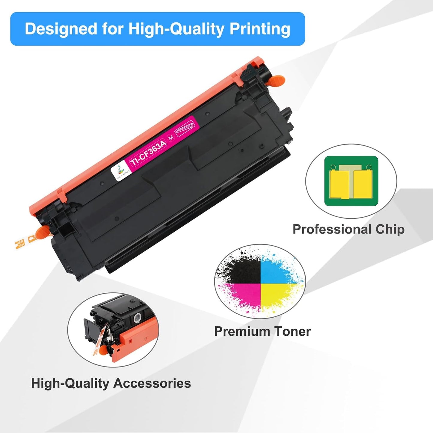 508A Toner Cartridges Set 4-Pack: M553 Toner Compatible Replacement for HP 508A 508X CF360A CF361A CF362A CF363A for M553dn M577 M553X M553N Printer Ink New Version (Black Cyan Yellow Magenta)