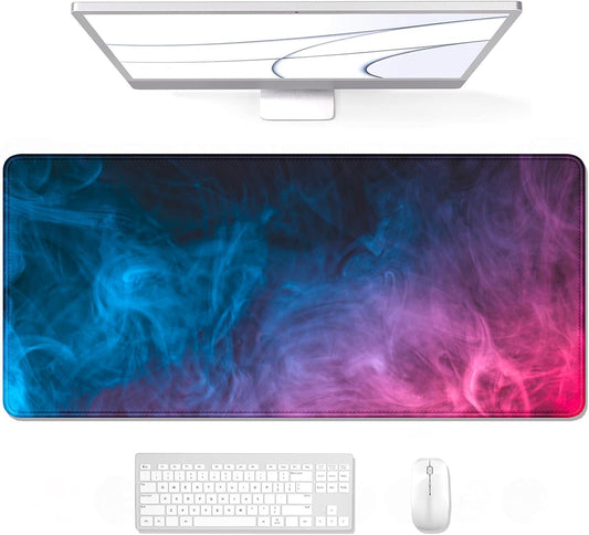Auhoahsil Large Gaming Mouse Pad, XXL 35.4 x 15.7 in Desk Pad Stitched Non-Slip Rubber Long Computer Mousepad Thin Extended Full Size Desk Mat for Desktop, Laptop, Wireless Mice, Purple