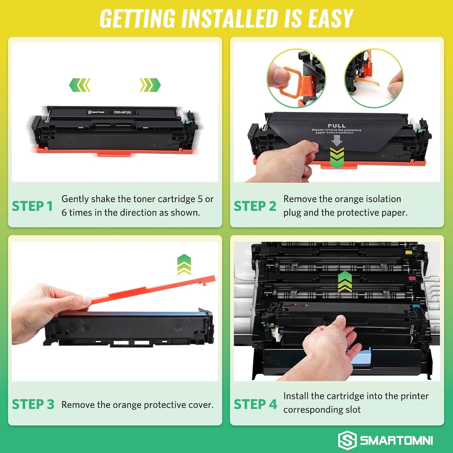 067 Toner Cartridge Set Replacement for Canon 067 067H Toner Cartridge Compatible With Canon Color ImageCLASS MF653Cdw MF656Cdw LBP632Cdw MF654Cdw LBP633Cdw MF650C LBP630C Series Printers 4-Pack Color