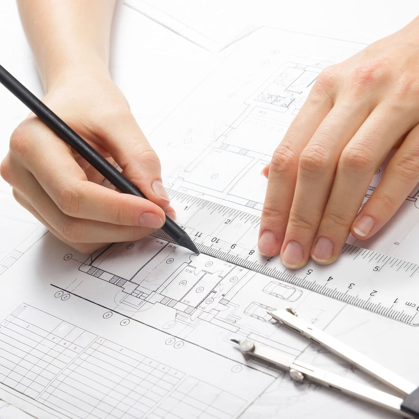 Zonon 100 Pcs 6 Inch Rulers Bulk Clear Plastic Flexible Straight Rulers with Inches and Centimeters First Day of School Gift for Students Back to School Office Supplies