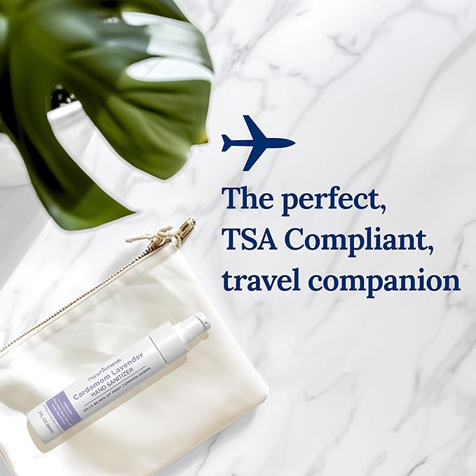 Cardamom Lavender Lotion Hand Sanitizer | Travel Size | Moisturizing Hand Lotion | Made with Aloe Vera & Essential Oils | Rich in Vitamin E | Cleanse & Moisturize | Scented Hand Sanitizer | 6-Pack