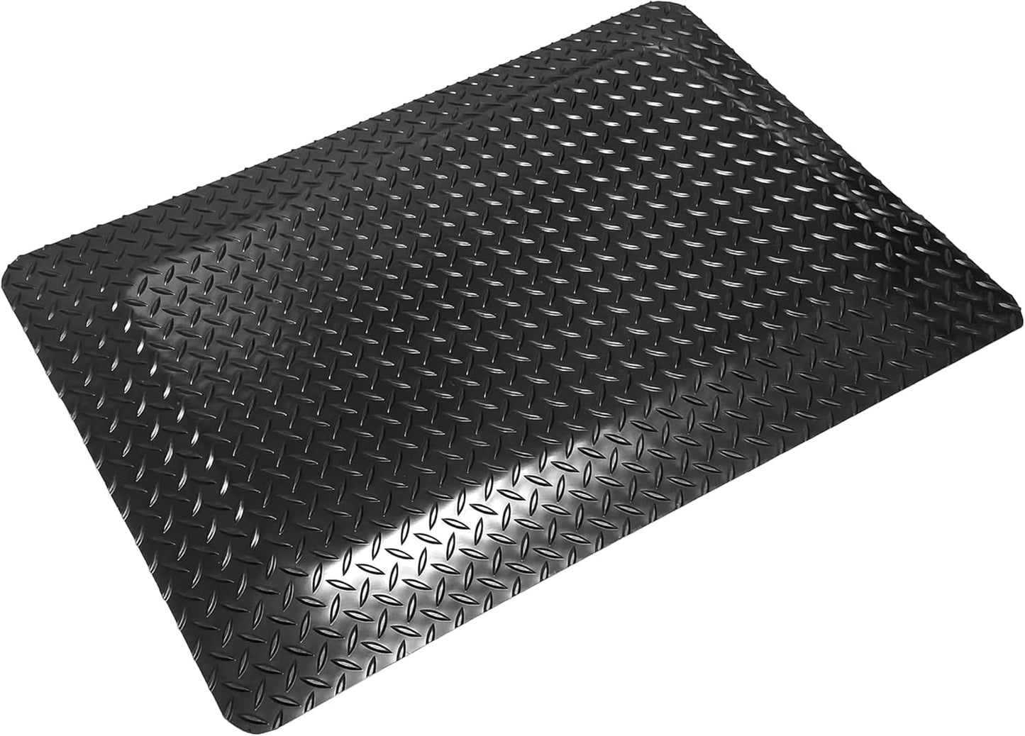 Rhino Mats, American Classic Diamond Anti-Fatigue Mats, Industrial Ergonomic Comfort Standing Mat for Work, Home, Garage, Office, Kitchen or Anywhere (Black 9/16" Thick, 2 FT. x 10 FT.)