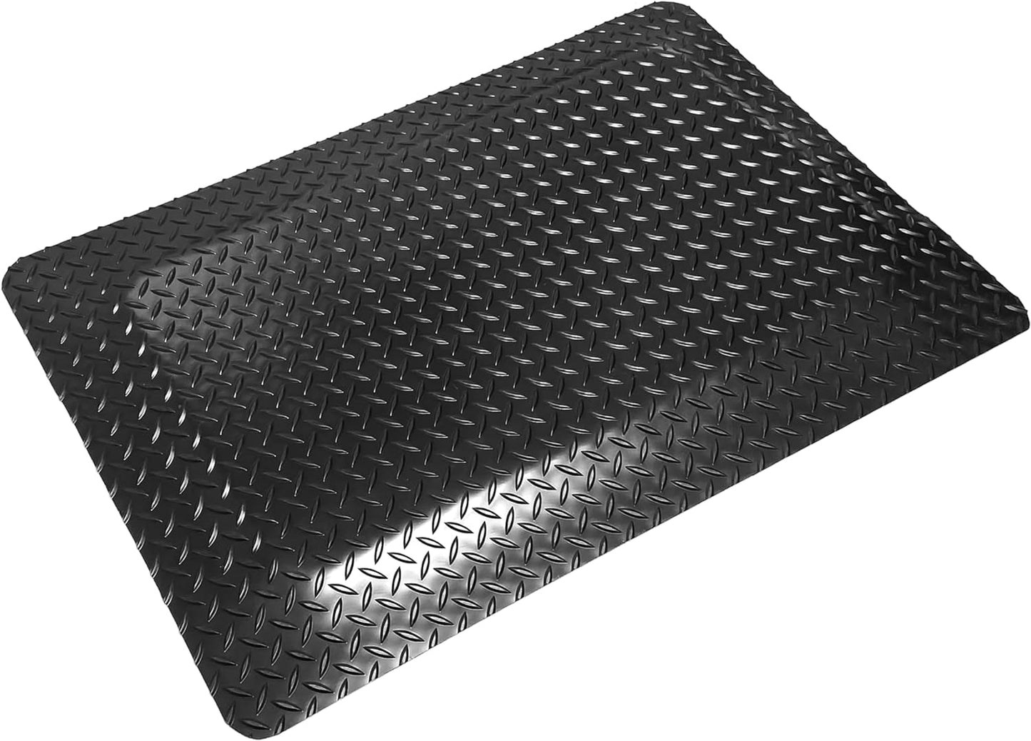 Rhino Mats, American Classic Diamond Anti-Fatigue Mats, Industrial Ergonomic Comfort Standing Mat for Work, Home, Garage, Office, Kitchen or Anywhere (Black 1" Thick, 4 FT. x 24 FT.)