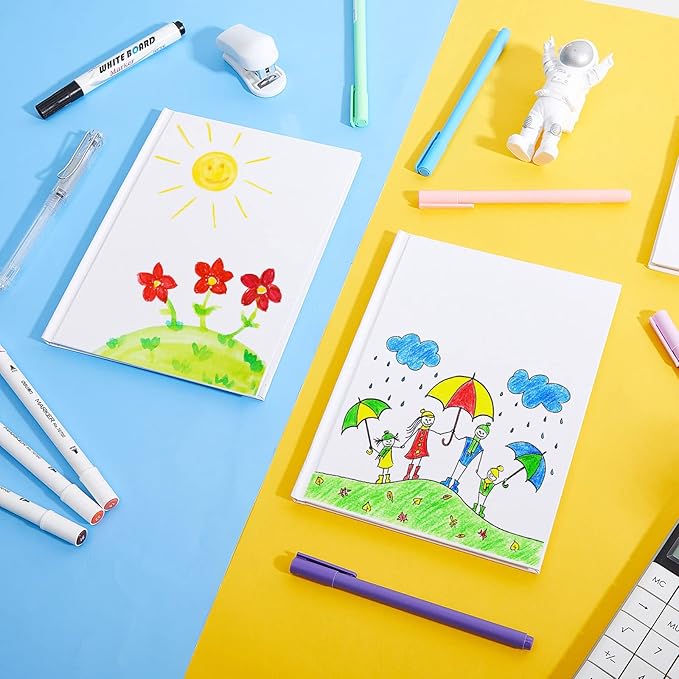 SATINIOR 20 Pcs Hardcover Blank Book for Kids to Write Stories 6 x 8 Inch Make Your Own Book Easter Craft Noteook Hardcover Sketchbooks Blank for Student Classroom Spring DIY Drawing and Writing