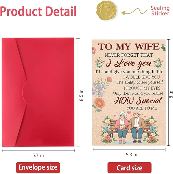 Funny Wife Birthday Card from Husband, Best Gift for My Wife Birthday, Thank You Card for Wife, Happy Wife Birthday Gift Ideas for Her