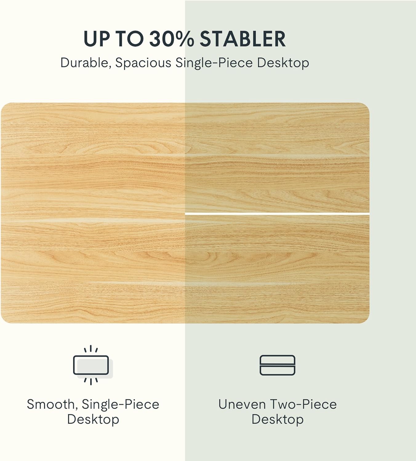 FLEXISPOT EN1 Whole-Piece Standing Desk 40" x 24" Electric Small Desk Height Adjustable Desk Sit Stand Desk Home Office Table (Black Frame + Maple Top, 2 Packages)