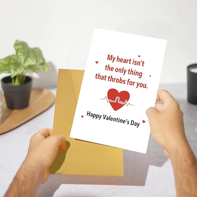 Naughty Valentines Day Card for Her, Funny Valentine's Day Card for Girlfriend, My Heart Isn't The Only Thing That Throbs for You