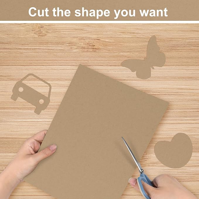 OcePor 100 Sheets Brown Cardstock Paper, Colored Printer Paper 8.5 x 11, Card Stock Thick Construction for Craft,Scrapbook，Office Printing, Invitations, Certificates，92 lb/250gsm