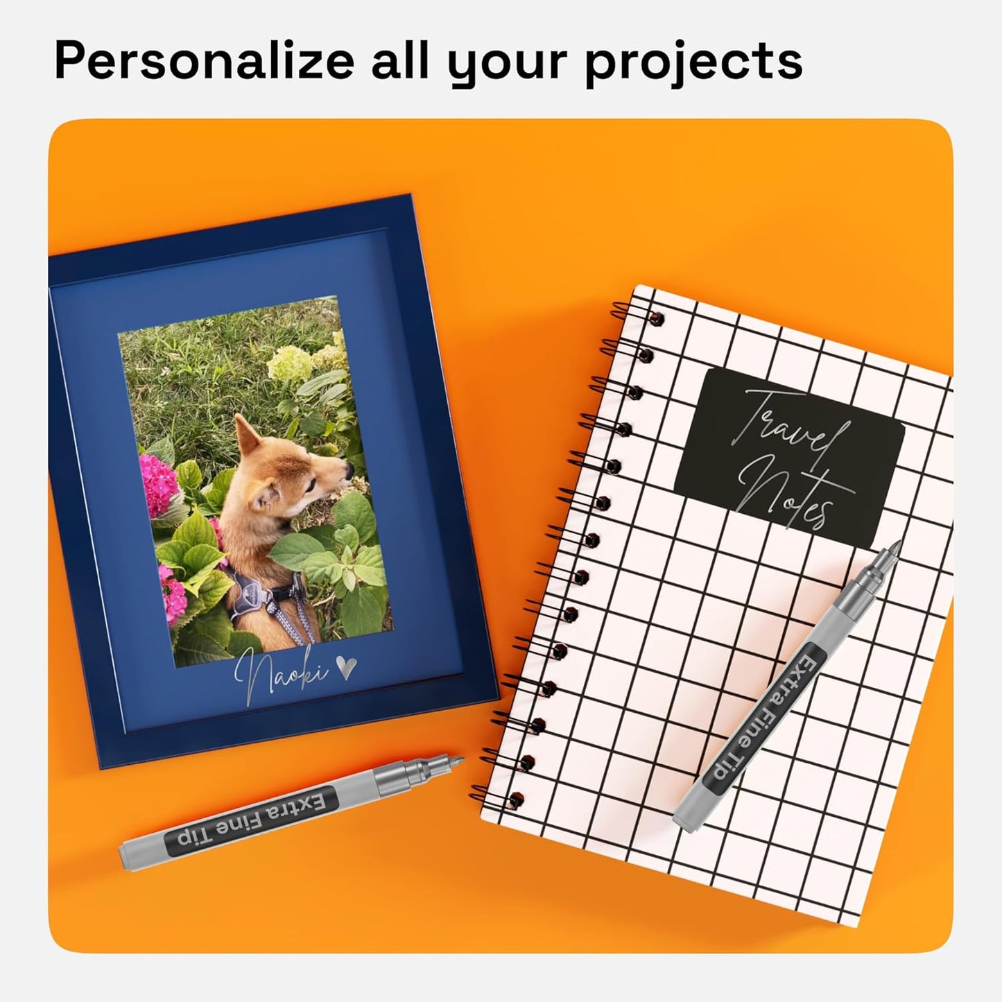 ARTISTRO 2 Silver Permanent Marker - Waterproof Markers for Tire, Fabric, Rocks, Glass, Ceramic, Wood, Paper - Oil Based Paint Pens - Extra-Fine Tip 0.7mm