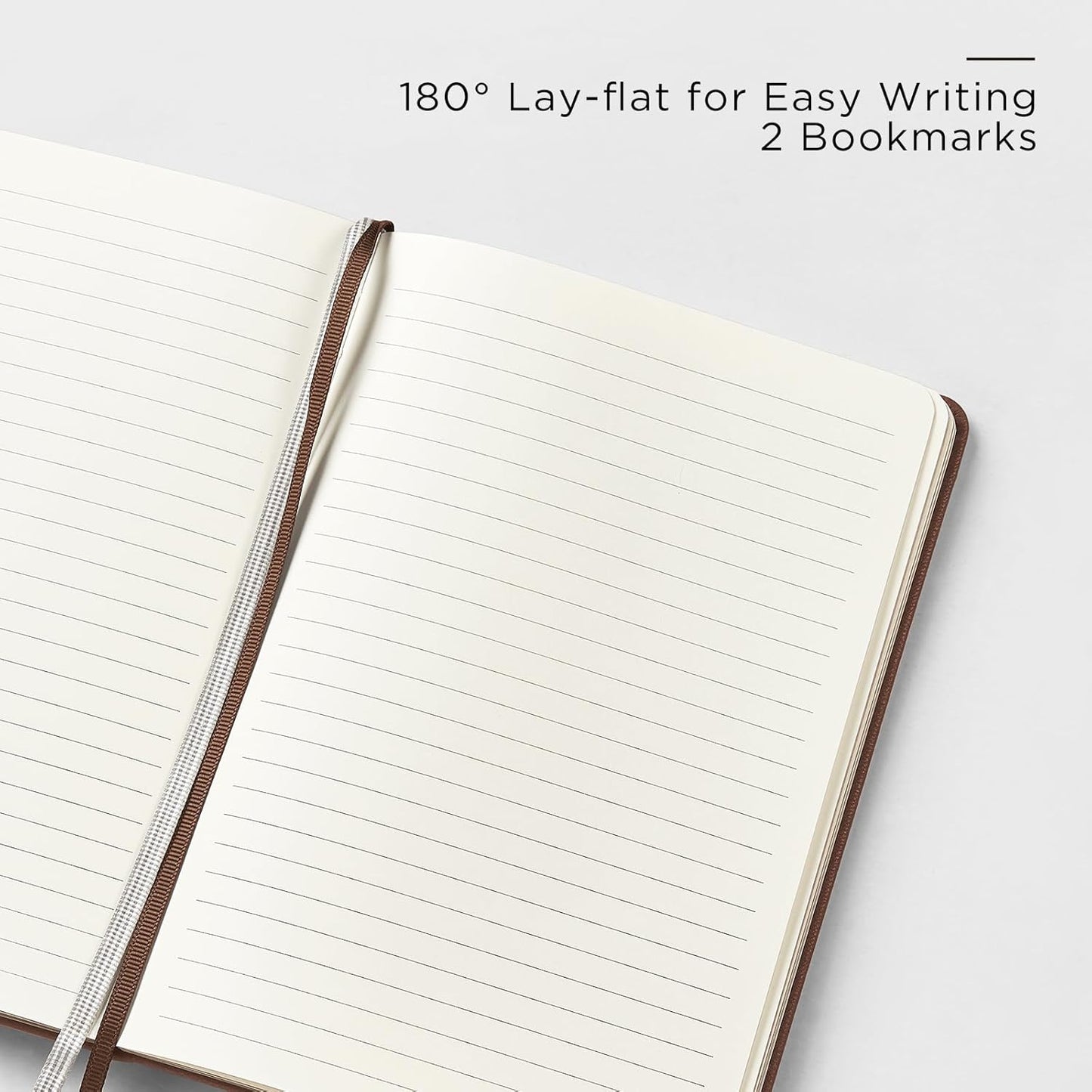 A5 Lined Leather Journal and Pen Set for Women&Men, Gift Box Included, Hardcover Notebook with 160 Pages 100GSM Thick Paper, for Work, Business, School or Home Writing(Brown)