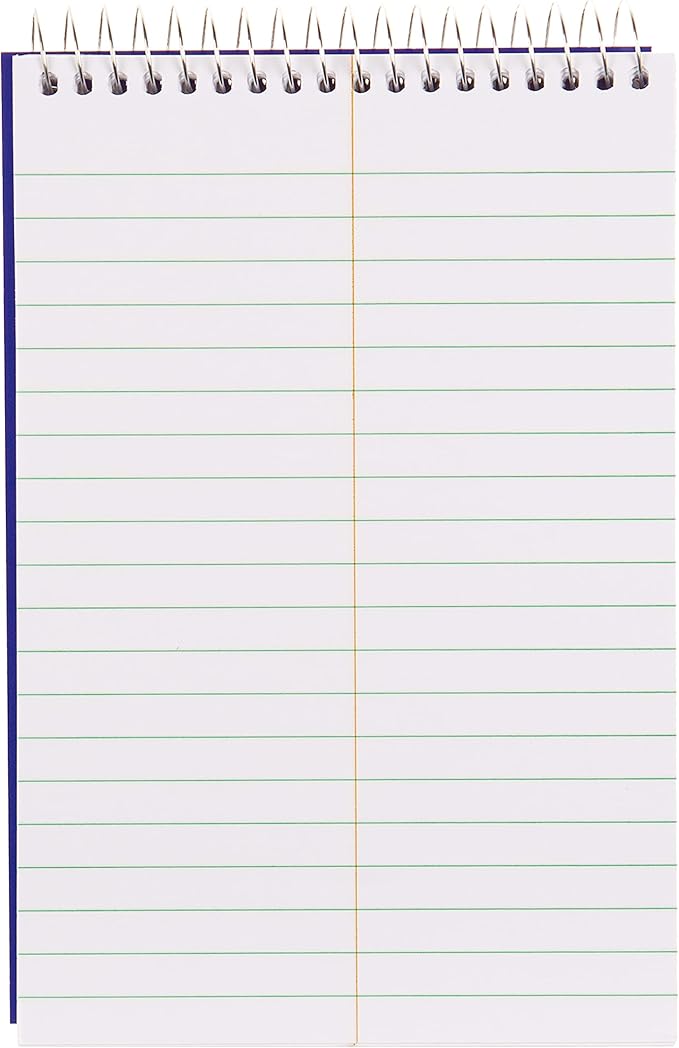 Blueline high-capacity steno pad, medium/college rule, blue cover, 180 white 6 x 9 sheets