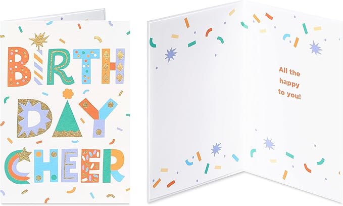 Papyrus Deluxe Boxed Birthday Card Assortment, Bright Birthday (4-Count)