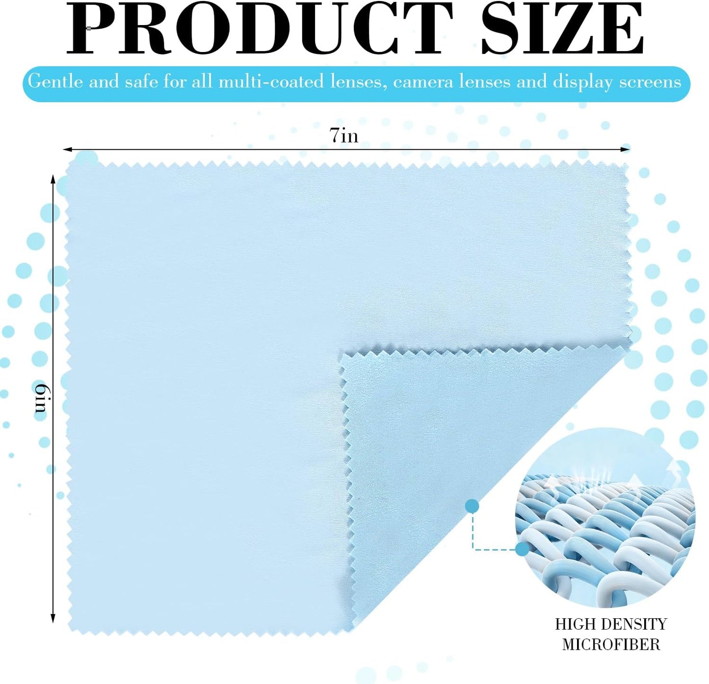 Microfiber Glasses Cloth 15 Pack (6x7 Inch) - 5 Assorted Colors - Premium Soft Scratch-Free Cleaning for Eyeglasses, Screens, Phone, Camera Lenses & Electronics