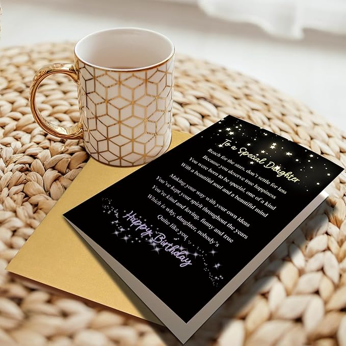 Chenive Heartfelt Daughter Birthday Card, Happy Birthday Card for Adult Daughter, Sweet Birthday Card from Dad Mom, To A Special Daughter