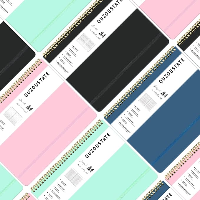 Spiral Notebook 8.5" x 11", A4 Lined Pink Hardcover College Ruled Notebook for Work, 120 Pages 100GSM Large Thick Spiral Writing Journal for Women & Men