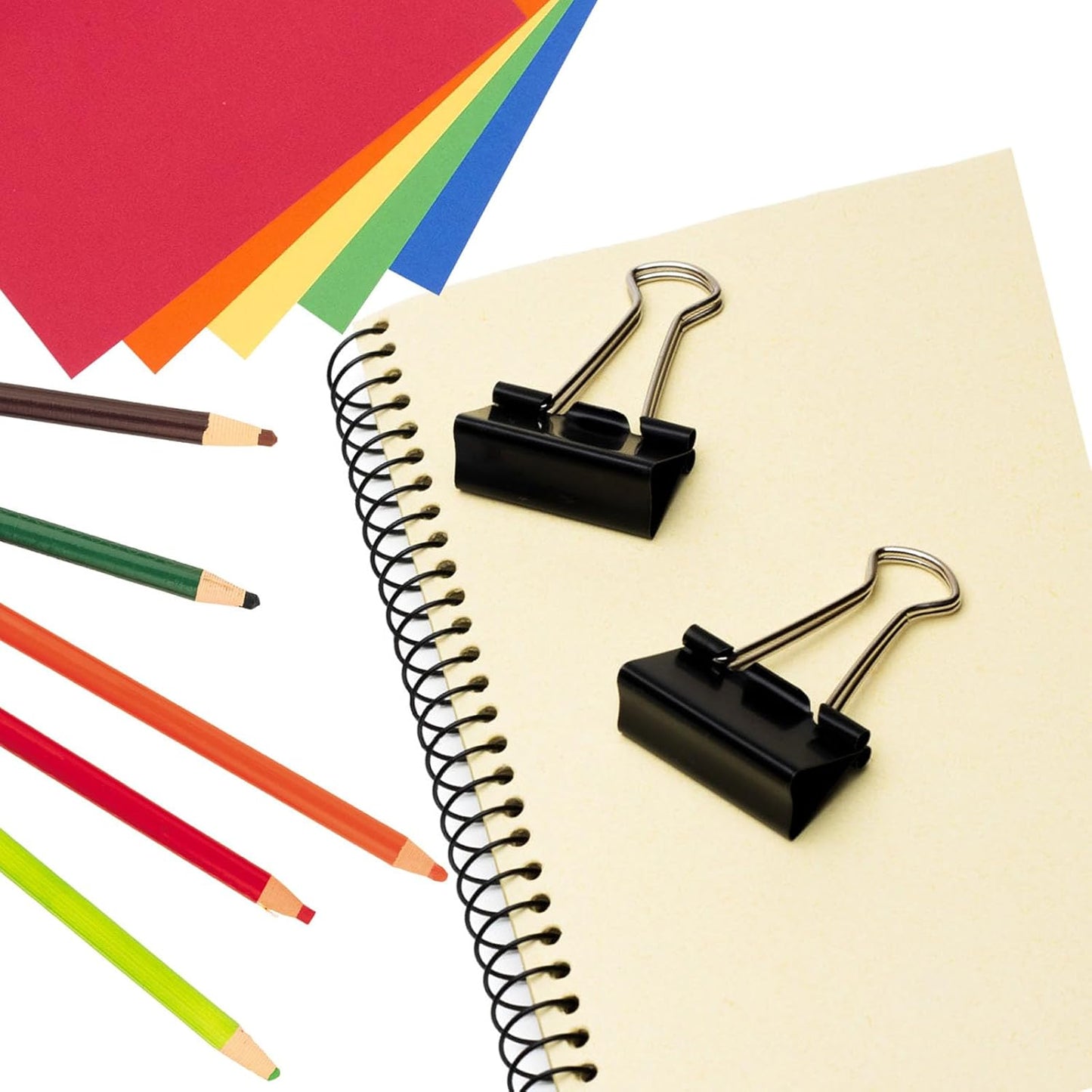 Plastic Spiral Binding Coils 100 Pack, Coil Binding 10mm(3/8") 75 Sheet Capacity, 4:1 Pitch Black Binding Spirals for Students and Coworkers