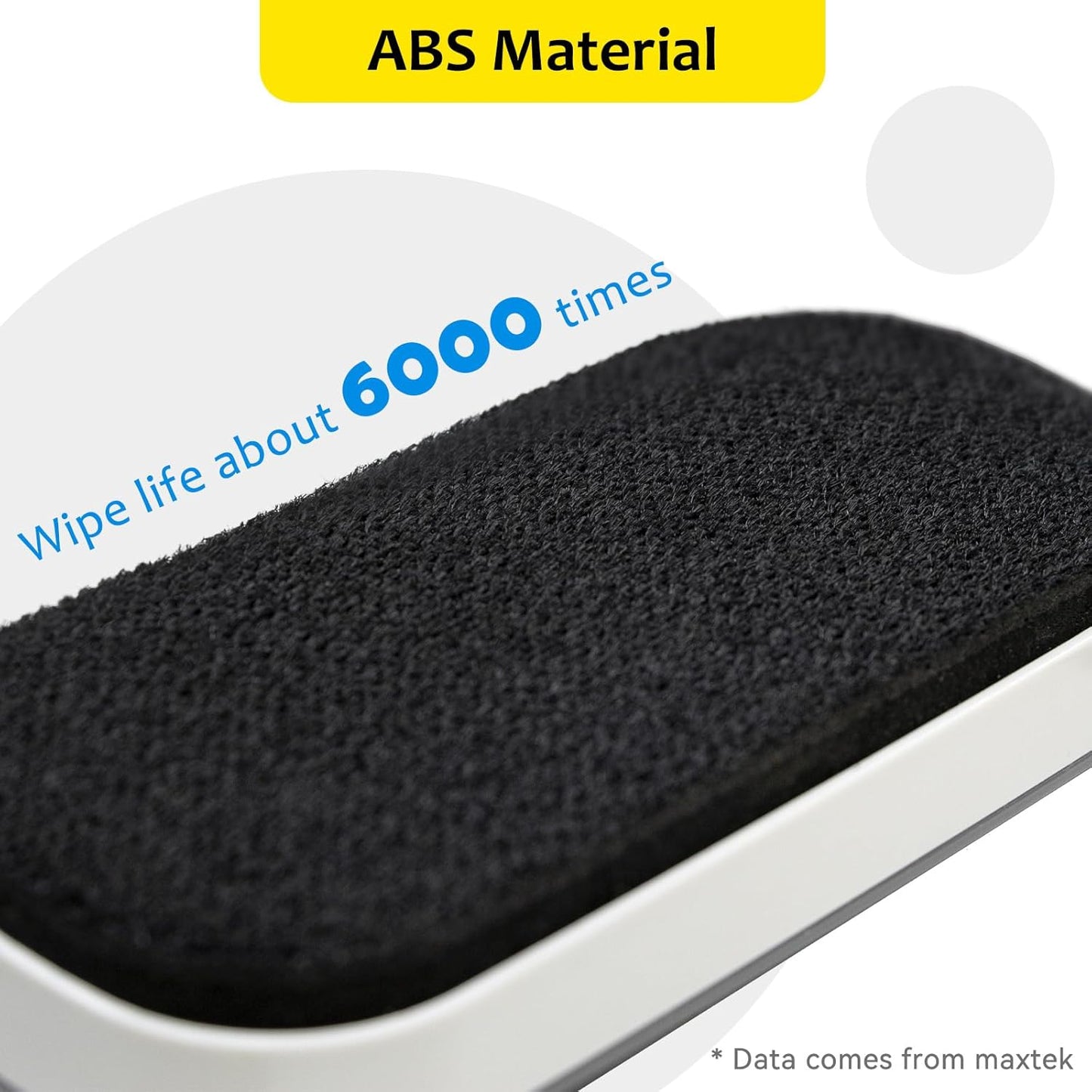 maxtek Magnetic Dry Erase Eraser, Glass Board Erasers, 1 Pack, Whiteboard Eraser for Dry Erase Board, Glass Board, Calendar Board, Office and School Supplies (Gray)